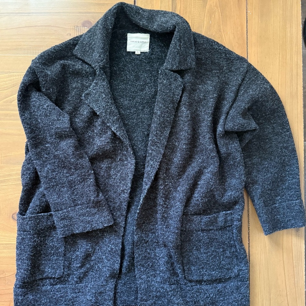 Thread & Supply Open Front Cardigan Coat
